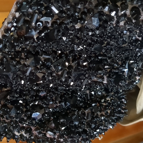 CAROLINA HERRERA* 100% silk beaded faux cowl sleeveless mid length size 12 dress - Picture 16 of 17